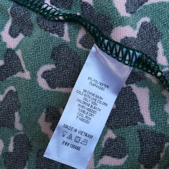 41 Hawthorn green pink animal print tank top 1X - Picture 4 of 4